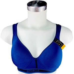 Dark Blue & Black Lukasi Bra